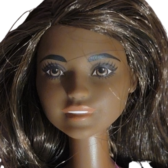 Barbie African American Barbie Pink Floral Swimsuit Doll Painted Bathingsuit - Picture 3 of 8